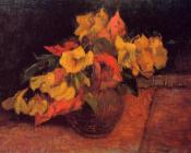 保罗 高更 : Evening Primroses in a Vase